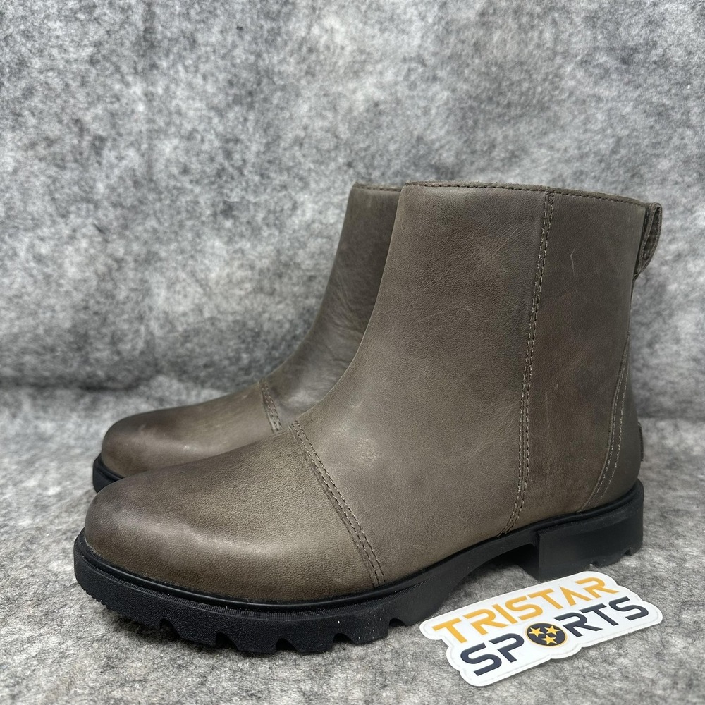 Sorel Emelie III Boots Womens Size 5.5 Brown Waterproof Ankle Zip Lug Sole